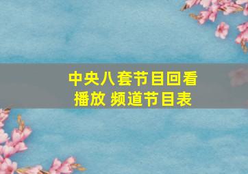 中央八套节目回看播放 频道节目表